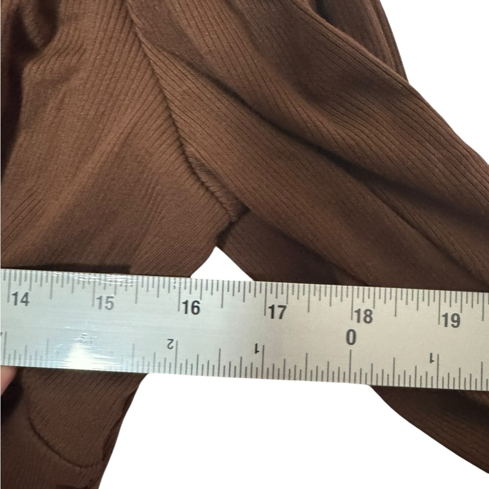 Cider Brown Long Sleeve Ribbed Bodysuit Women’s Size M - Picture 6 of 6